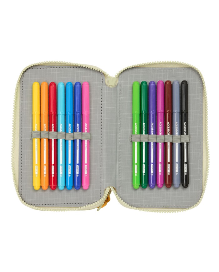 Plumier Triplo Mufasa Verde Beige 12,5 x 19,5 x 5,5 cm 37 Pezzi Plumier Triplo Mufasa Verde Beige 12,5 x 19,5 x 5,5 cm 37 Pezzi