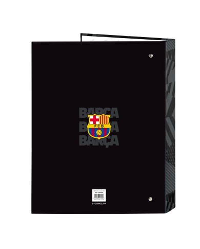 Raccoglitore ad anelli F.C. Barcelona Black Nero A4 26.5 x 33 x 4 cm
