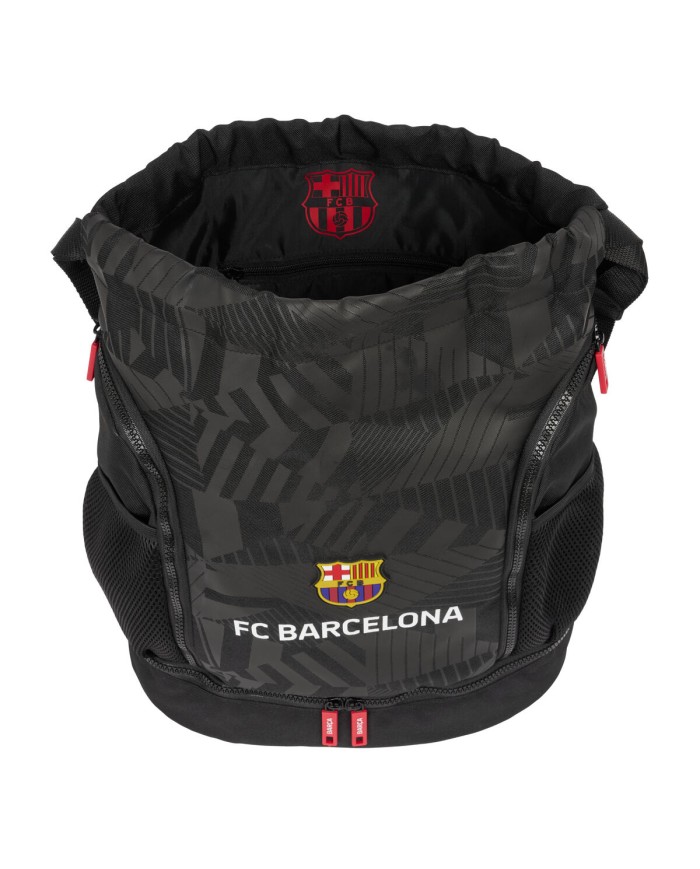 Zainetto con Cordini F.C. Barcelona Black Nero 35 x 40 x 1 cm Zainetto con Cordini F.C. Barcelona Black Nero 35 x 40 x 1 cm