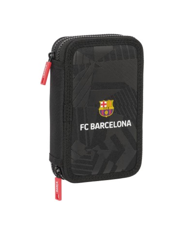 Astuccio Doppio F.C. Barcelona Black Nero 12.5 x 19.5 x 4 cm 29 Pezzi