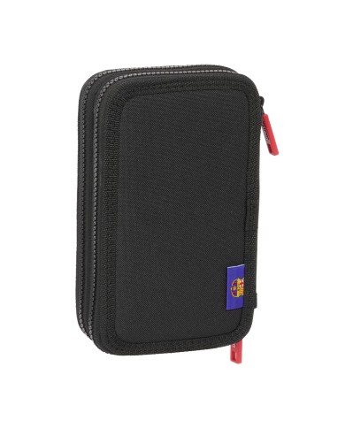Astuccio Doppio F.C. Barcelona Black Nero 12.5 x 19.5 x 4 cm 29 Pezzi