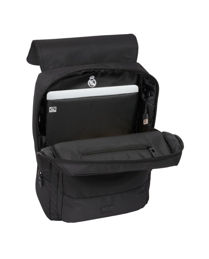 Zaino per Portatile Real Madrid C.F. Premium Nero 29 x 39 x 12 cm Zaino per Portatile Real Madrid C.F. Premium Nero 29 x 39 x 12 cm