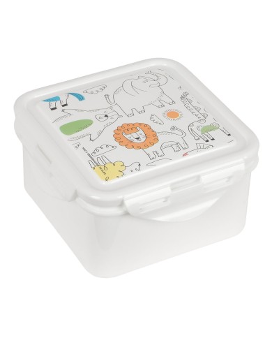 Porta pranzo Safta Zoo Beige 13 x 7.5 x 13 cm Porta pranzo Safta Zoo Beige 13 x 7.5 x 13 cm
