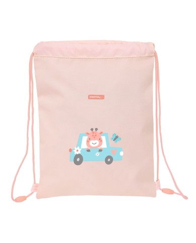 Zainetto con Cordini Safta Jirafa Corallo 26 x 34 x 1 cm