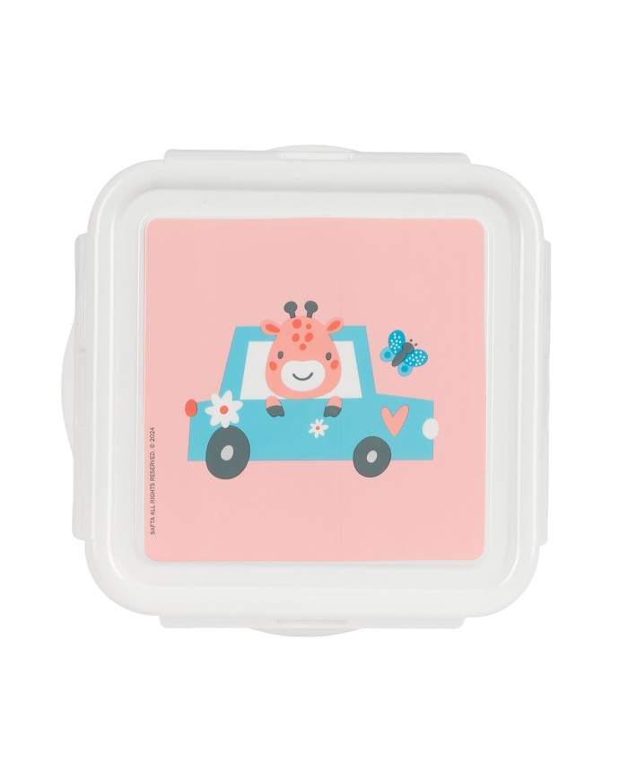 Porta pranzo Safta Jirafa Corallo 13 x 7.5 x 13 cm