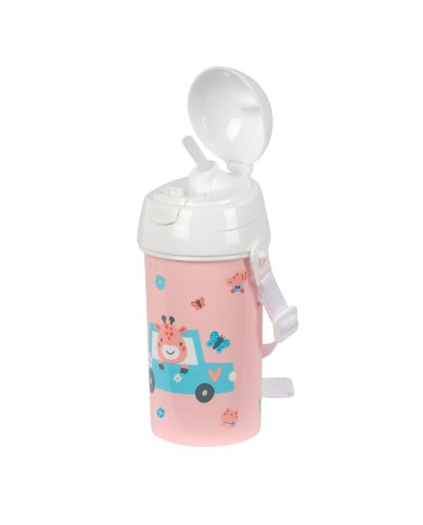 Bottiglia d'acqua Safta Jirafa Corallo PVC 500 ml