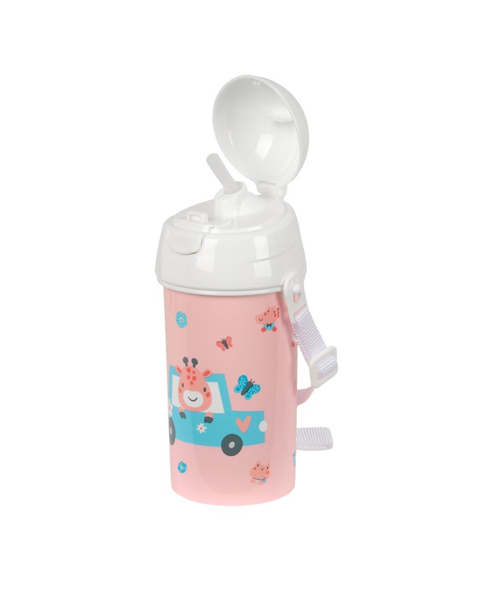 Bottiglia d'acqua Safta Jirafa Corallo PVC 500 ml