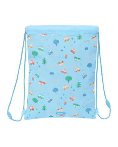 Zainetto con Cordini Safta Coches Azzurro 26 x 34 x 1 cm
