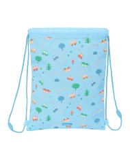 Zainetto con Cordini Safta Coches Azzurro 26 x 34 x 1 cm