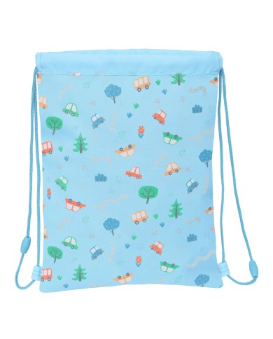 Zainetto con Cordini Safta Coches Azzurro 26 x 34 x 1 cm