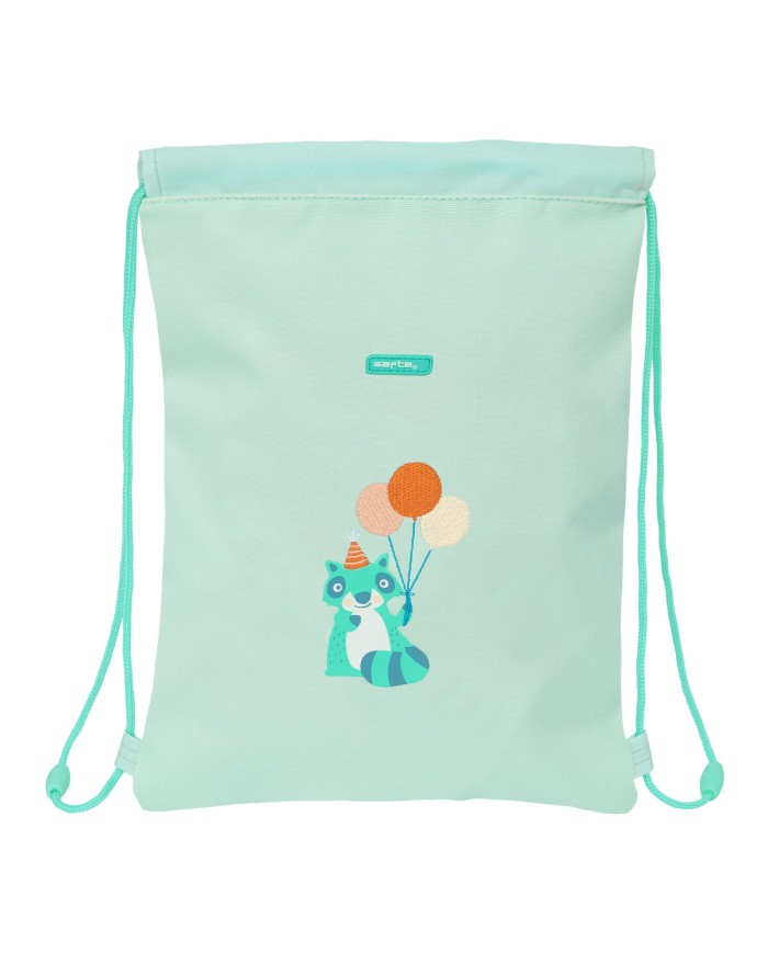 Zainetto con Cordini Safta Fiesta Verde 26 x 34 x 1 cm Zainetto con Cordini Safta Fiesta Verde 26 x 34 x 1 cm