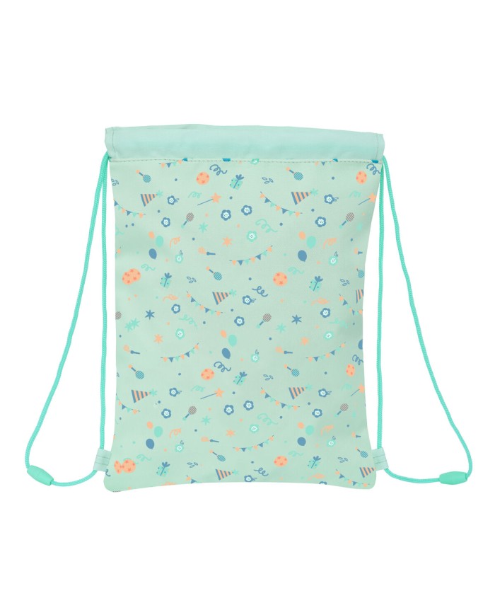 Zainetto con Cordini Safta Fiesta Verde 26 x 34 x 1 cm Zainetto con Cordini Safta Fiesta Verde 26 x 34 x 1 cm