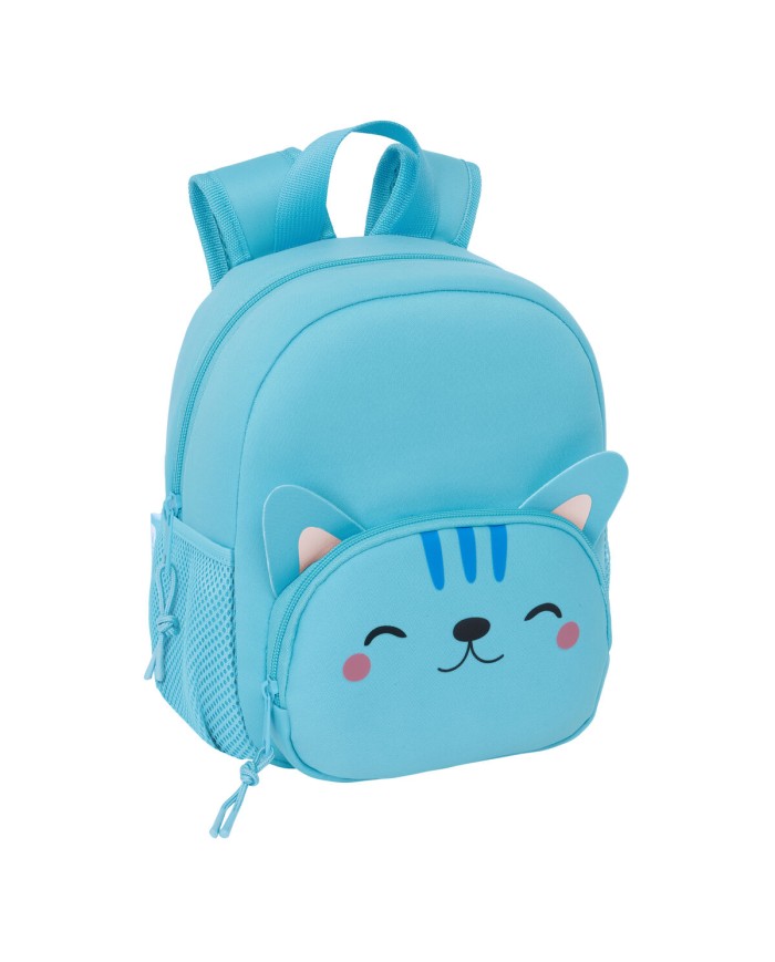 Zaino per Bambini Safta Gato Azzurro Chiaro 20 x 25 x 9 cm