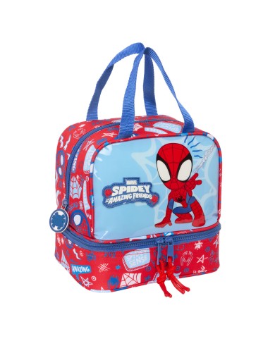 Portamerenda Spider-Man Rescue Azzurro Rosso 20 x 20 x 15 cm Portamerenda Spider-Man Rescue Azzurro Rosso 20 x 20 x 15 cm