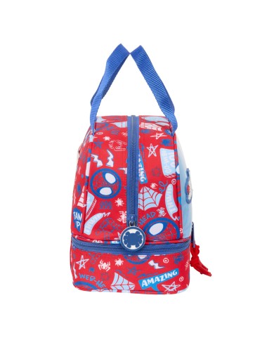 Portamerenda Spider-Man Rescue Azzurro Rosso 20 x 20 x 15 cm Portamerenda Spider-Man Rescue Azzurro Rosso 20 x 20 x 15 cm