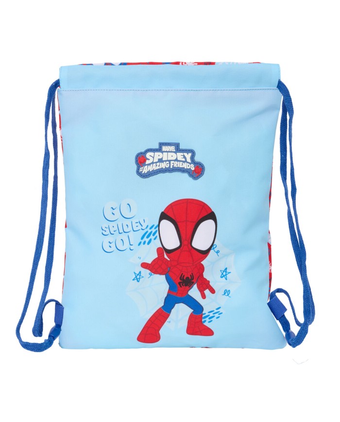 Zainetto con Cordini Spider-Man Rescue Azzurro Rosso 26 x 34 x 1 cm