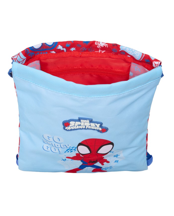 Zainetto con Cordini Spider-Man Rescue Azzurro Rosso 26 x 34 x 1 cm
