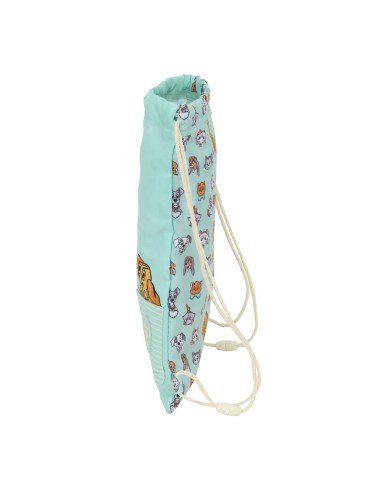 Zainetto con Cordini Azzurro 26 x 34 x 1 cm