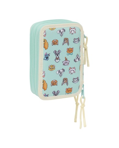 Astuccio per la Scuola con Accessori Disney Azzurro 12,5 x 19,5 x 5,5 cm 37 Pezzi