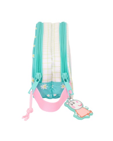 Portaoggetti Doppio Peppa Pig Pretty flowers Giallo Menta 21 x 8 x 6 cm