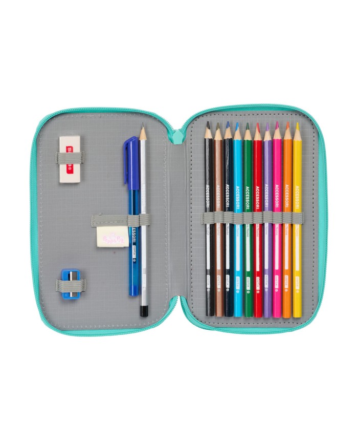 Astuccio per la Scuola con Accessori Peppa Pig Pretty flowers Giallo Menta 12.5 x 19.5 x 4 cm 29 Pezzi Astuccio per la Scuola con Accessori Peppa Pig Pretty flowers Giallo Menta 12.5 x 19.5 x 4 cm 29 Pezzi