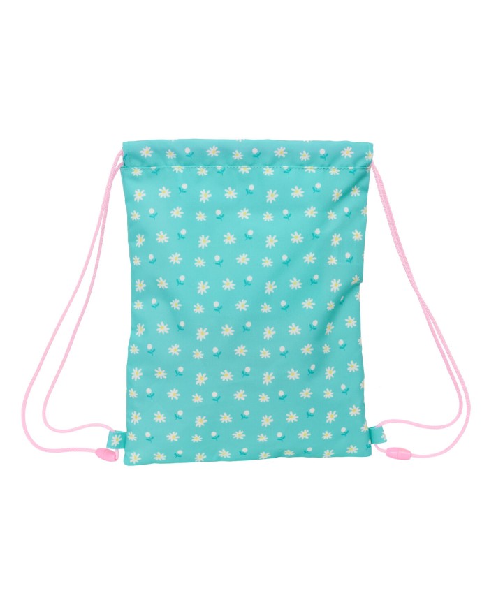 Zainetto con Cordini Peppa Pig Pretty flowers Giallo Menta 26 x 34 x 1 cm