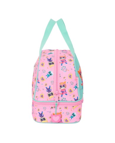 Portamerenda SuperKitties Rosa Turchese 20 x 20 x 15 cm