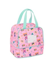 Portamerenda SuperKitties Rosa Turchese 20 x 20 x 15 cm Portamerenda SuperKitties Rosa Turchese 20 x 20 x 15 cm