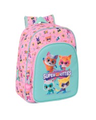 Zaino Scuola SuperKitties Rosa Turchese 26 x 34 x 11 cm Zaino Scuola SuperKitties Rosa Turchese 26 x 34 x 11 cm