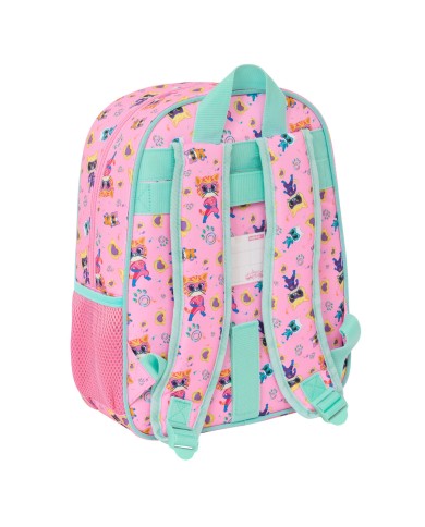 Zaino Scuola SuperKitties Rosa Turchese 26 x 34 x 11 cm Zaino Scuola SuperKitties Rosa Turchese 26 x 34 x 11 cm