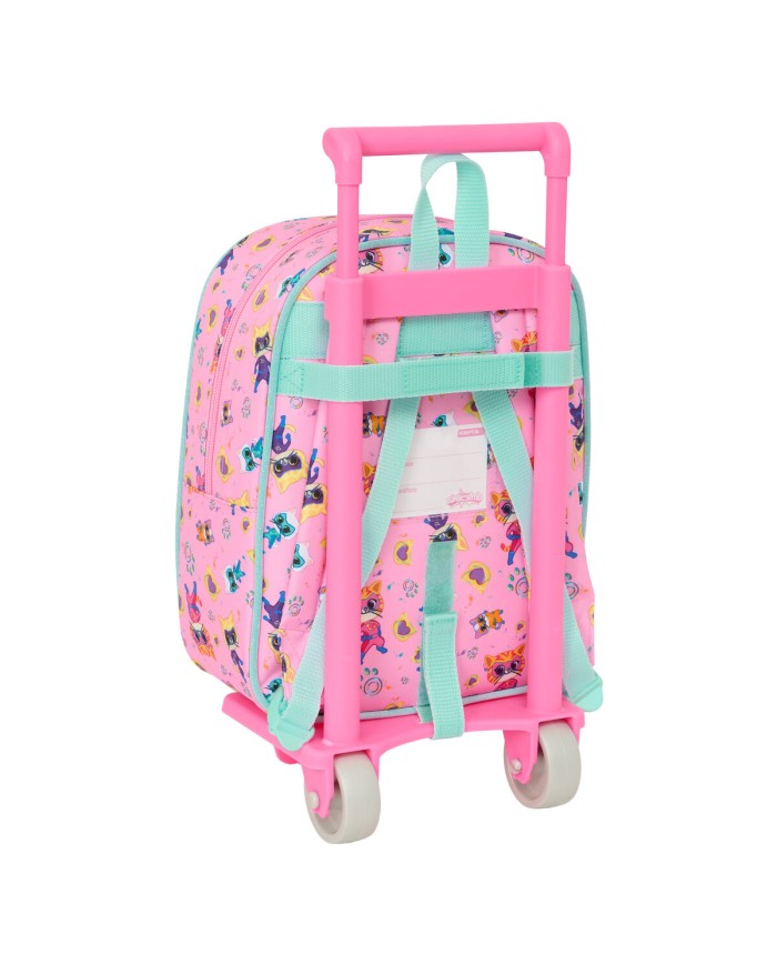 Trolley per la Scuola SuperKitties Rosa Turchese 22 x 27 x 10 cm Trolley per la Scuola SuperKitties Rosa Turchese 22 x 27 x 10 cm