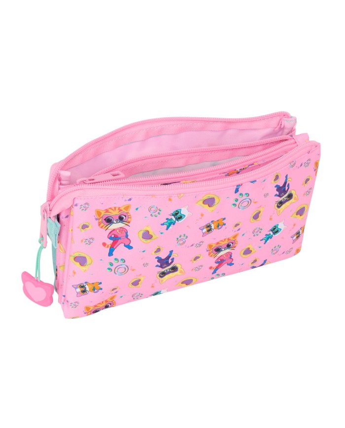 Necessaire SuperKitties Rosa Turchese 22 x 12 x 3 cm Necessaire SuperKitties Rosa Turchese 22 x 12 x 3 cm