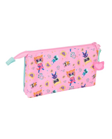 Necessaire SuperKitties Rosa Turchese 22 x 12 x 3 cm Necessaire SuperKitties Rosa Turchese 22 x 12 x 3 cm