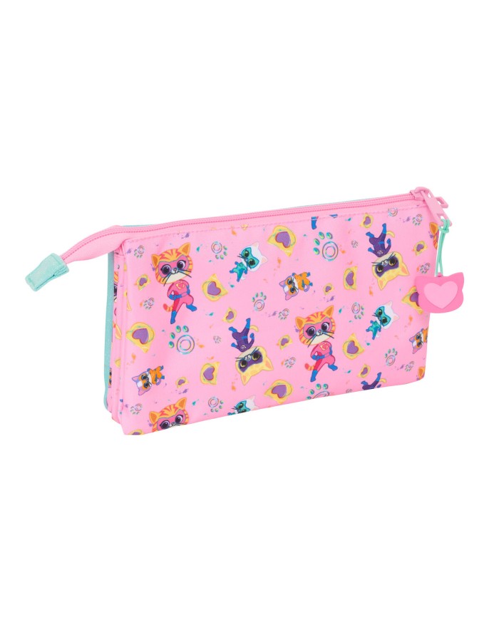 Necessaire SuperKitties Rosa Turchese 22 x 12 x 3 cm Necessaire SuperKitties Rosa Turchese 22 x 12 x 3 cm