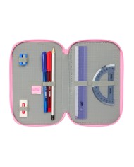 Plumier Triplo SuperKitties Rosa Turchese 12,5 x 19,5 x 5,5 cm 37 Pezzi Plumier Triplo SuperKitties Rosa Turchese 12,5 x 19,5 x 5,5 cm 37 Pezzi