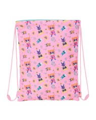 Zainetto con Cordini SuperKitties Rosa Turchese 26 x 34 x 1 cm Zainetto con Cordini SuperKitties Rosa Turchese 26 x 34 x 1 cm
