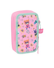 Plumier Triplo SuperKitties Rosa Turchese 12,5 x 19,5 x 5,5 cm 37 Pezzi Plumier Triplo SuperKitties Rosa Turchese 12,5 x 19,5 x 5,5 cm 37 Pezzi