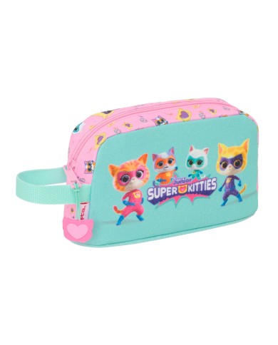 Necessaire SuperKitties Rosa Turchese 21,5 x 12 x 6,5 cm