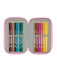 Plumier Triplo SuperKitties Rosa Turchese 12,5 x 19,5 x 5,5 cm 37 Pezzi Plumier Triplo SuperKitties Rosa Turchese 12,5 x 19,5 x 5,5 cm 37 Pezzi