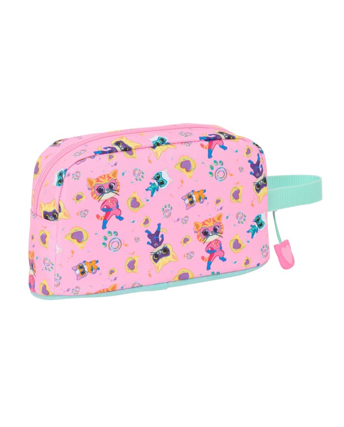 Necessaire SuperKitties Rosa Turchese 21,5 x 12 x 6,5 cm Necessaire SuperKitties Rosa Turchese 21,5 x 12 x 6,5 cm