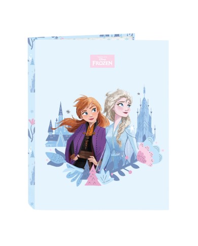 Raccoglitore ad anelli Frozen Ice magic Azzurro A4 26.5 x 33 x 4 cm