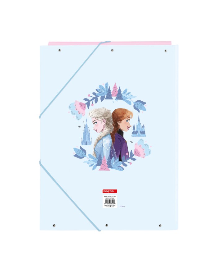 Raccoglitore ad anelli Frozen Ice magic Azzurro A4 26 x 33.5 x 2.5 cm