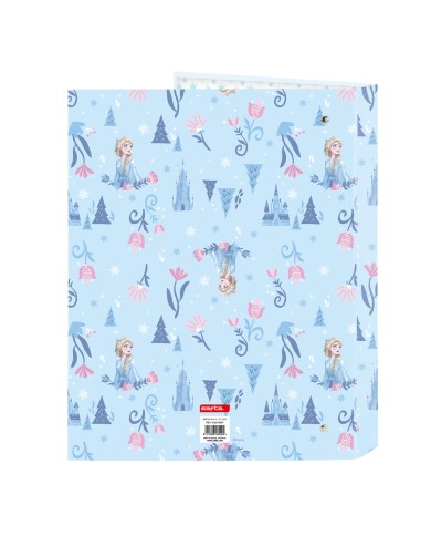 Raccoglitore ad anelli Frozen Ice magic Azzurro A4 26.5 x 33 x 4 cm