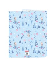 Raccoglitore ad anelli Frozen Ice magic Azzurro A4 26.5 x 33 x 4 cm