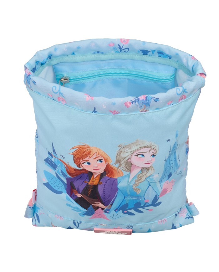 Zainetto con Cordini Frozen Ice magic Azzurro 26 x 34 x 1 cm