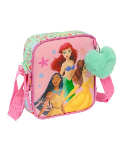 Borsa a Tracolla Disney Princess Bloom Verde Rosa 16 x 18 x 4 cm Borsa a Tracolla Disney Princess Bloom Verde Rosa 16 x 18 x 4 cm