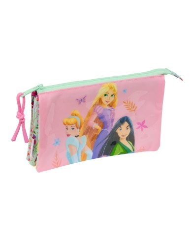 Portaoggetti Triplo Disney Princess Bloom Verde Rosa 22 x 12 x 3 cm Portaoggetti Triplo Disney Princess Bloom Verde Rosa 22 x 12 x 3 cm