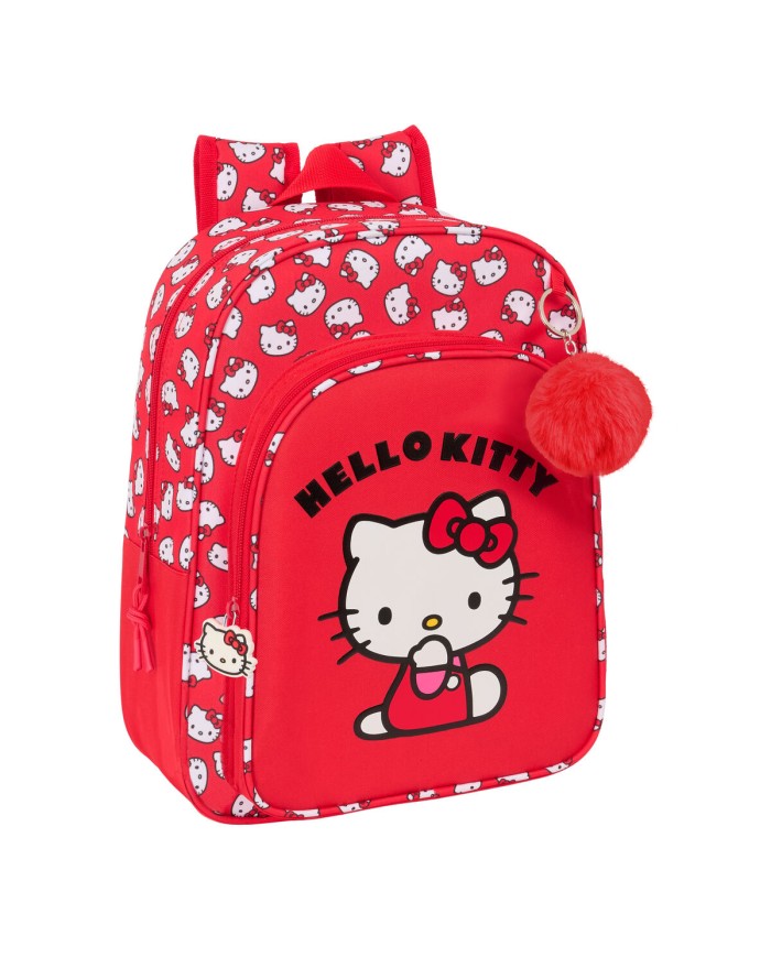 Zaino Scuola Hello Kitty Iconic Bianco Rosso 26 x 34 x 11 cm Zaino Scuola Hello Kitty Iconic Bianco Rosso 26 x 34 x 11 cm