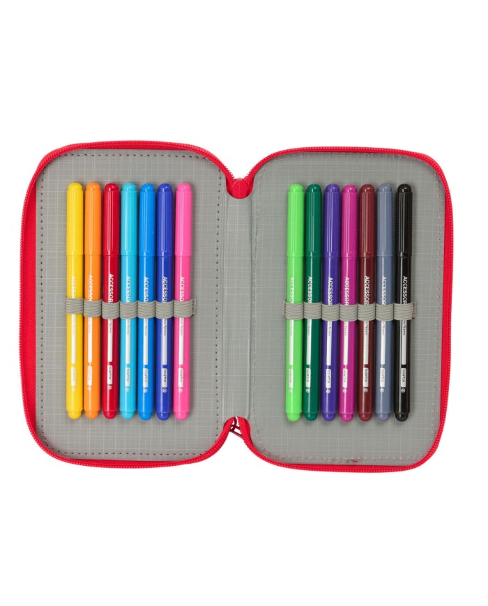 Plumier Triplo Hello Kitty Iconic Bianco Rosso 12,5 x 19,5 x 5,5 cm 37 Pezzi Plumier Triplo Hello Kitty Iconic Bianco Rosso 12,5 x 19,5 x 5,5 cm 37 Pezzi