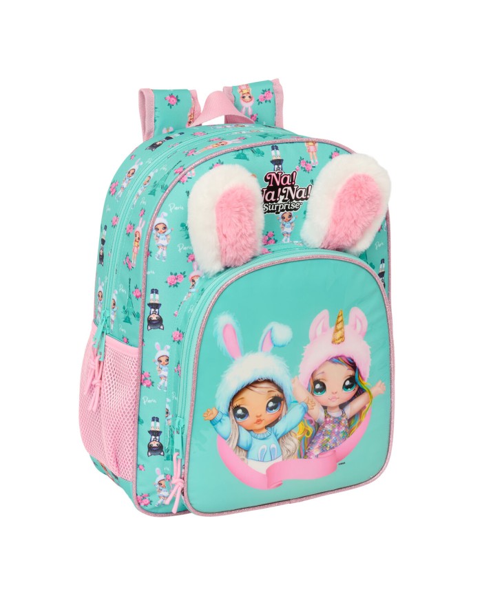 Zaino Scuola Na!Na!Na! Surprise Bunny Rosa Turchese 32 x 38 x 12 cm Zaino Scuola Na!Na!Na! Surprise Bunny Rosa Turchese 32 x 38 x 12 cm